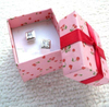 Square gift box Small Fashion Paper Jewelry Boxes for Rings and Earings Wholesale