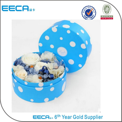 2017 luxury fancy square handmade gift packaging round flower hat box in EECA China