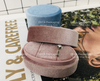 Custom luxury velvet double oval ring box jewelry,engagement ring box,suede ring box wholesale
