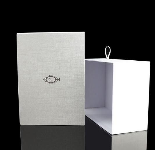 White cardboard paper drawer gift box/custom drawer box/Rectangular gift box