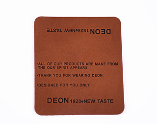 Custom leather label maker brown luggage tag leather strap wholesale in China