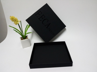 Square black gift box/soft special paper made box /handmade gift box/packaging boxes for suit in EECA China