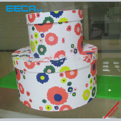 Custom Cylindrical Colorful Paper Printed Cardboard Round Flower Packaging Box in China