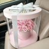 Wholesale Large Clear Plastic Preserved Bouquet Round Gift Paper Cardboard Packaging Luxury Flower Box
