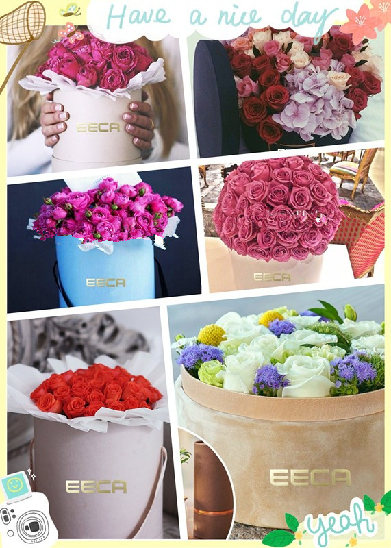 Hot selling cylinder round flower gift box/Round Hat Box Wholesale packaging in EECA China