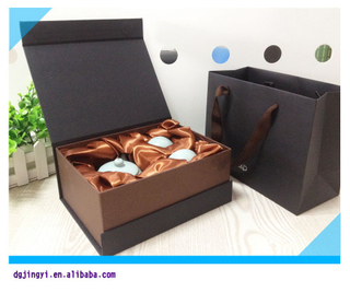 luxury black matte laminated cardboard storage box equipment/Box packing porcelain wholesale made in EECA China
