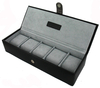 Custom watch box PU leather 2 blank watch storage with window to display in EECA