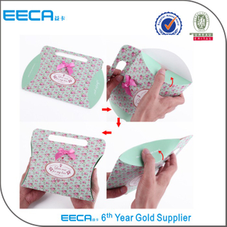 Pretty Christmas cute paper box/portable pillow box/foldable packaging gift in EECA China Supplier