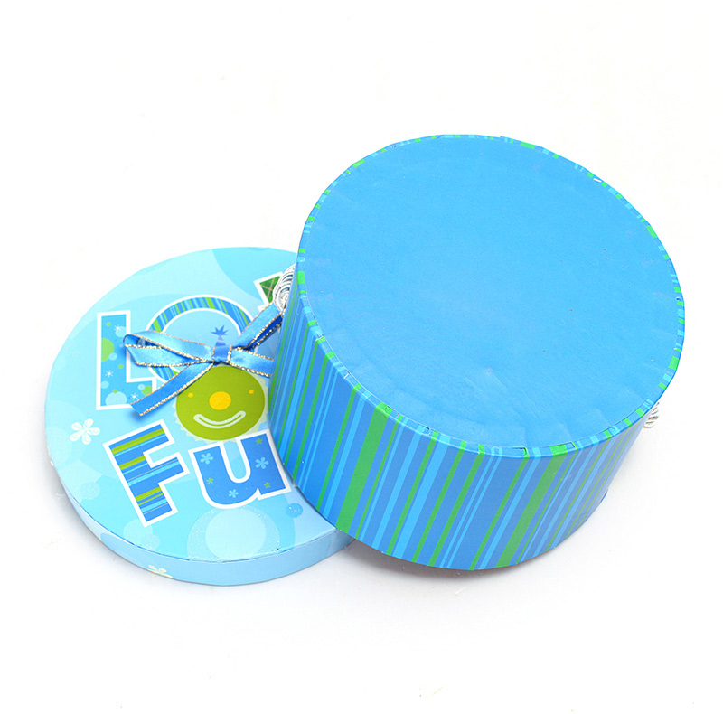 Blue and pink cardboard hat box/round cylindrical flower box/cowboy hat box hot sale in Packaging China