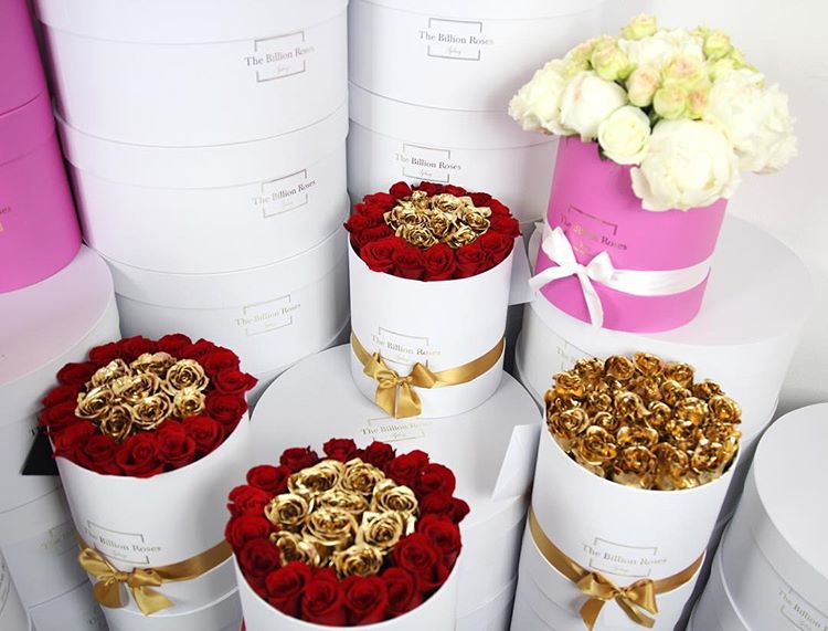 Round Cylinder Shaped Flower Hat Box