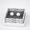 Custom small square jewelry pearl earring box with lid wholesale in EECA Factory