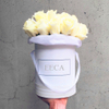 Cylinder flower box top sale White waterproof flower round cardboard hat gift box in EECA packaging