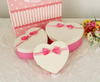 Empty Heart Shaped Gift Box Bow Box Chocolate Gift Packaging Cardboard Box with Bow Tie Wholesale
