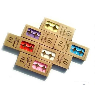 China Candle paper Box/Kraft paper candles box/10 tealight candles in EECA