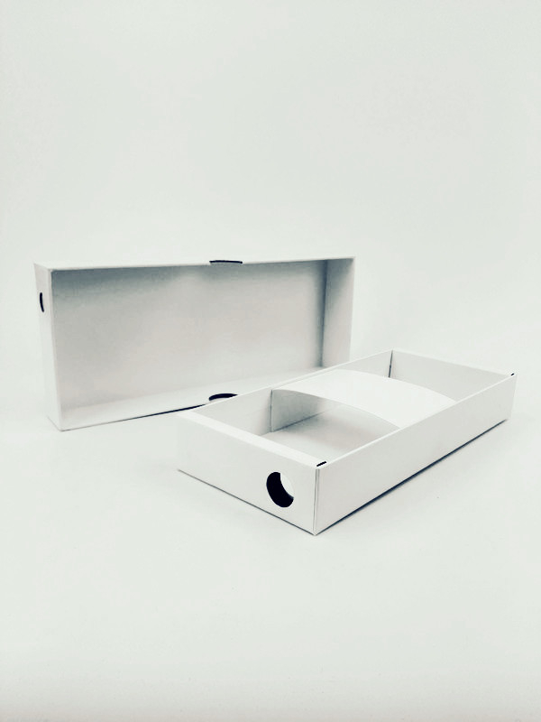 White rectangular gift box Custom hard paper bow tie packaging gift case box made in China