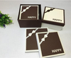 Fancy Brown Square Handmade High Quality Gift Packaging Cardboard Box with Ribbon in China