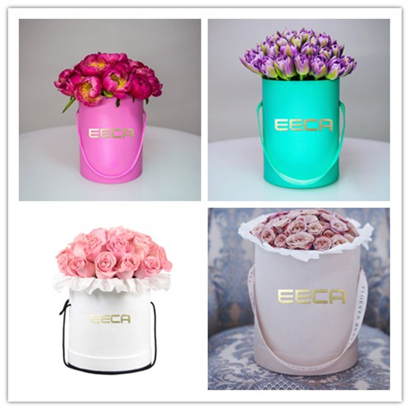 Hot sale cylinder paper storage box for flower decor/round flower box/cylinder box for flowers in EECA Packaging China