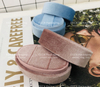 Custom luxury velvet double oval ring box jewelry,engagement ring box,suede ring box wholesale