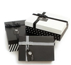 Pretty stripe rectangle gift box Handmade Custom Made Gift Packaging Paper Boxes black and white dots and stripes box