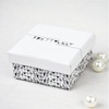 Custom small square jewelry pearl earring box with lid wholesale in EECA Factory