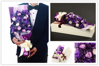 Waterproof Long Paper Box for Rose Flower/Valentine's Day Present/rectanglular Flower Gift Packaging Hat Box/made in EECA China