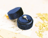 Custom luxury round weeding velvet ring box for jewelry suede ring box wholesale in EECA