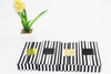 Rectangular Magnetic Closure Eyelash Packaging Box Black And White Striped Foldable Cardboard Gift Packaging Box