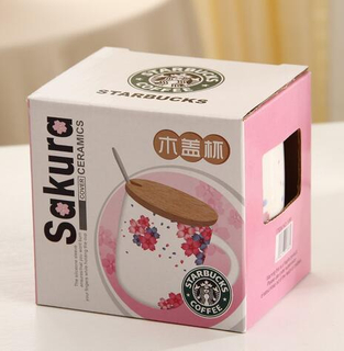 China promotional square packaging box/Paper cup box/Square box/Cup box for Starbucks in EECA China