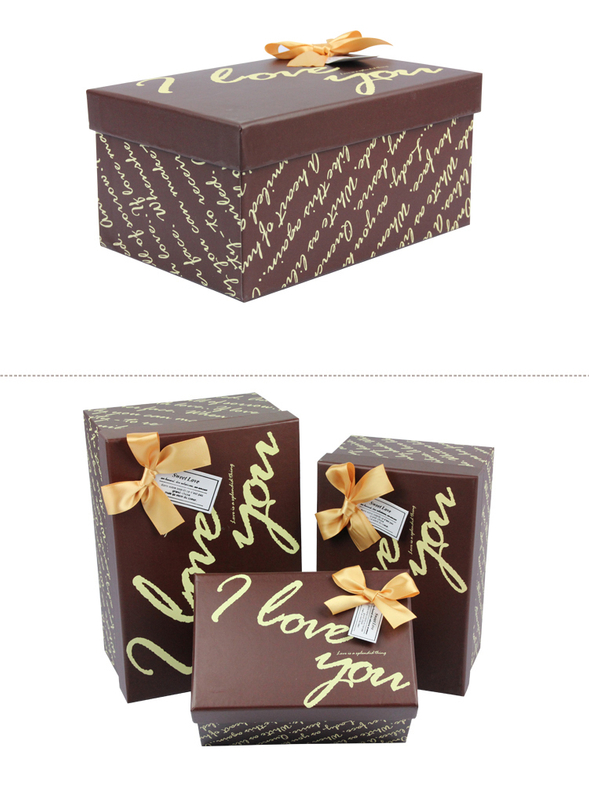 Custom logo printed paper box with bow/Rectangular gift box/dot box/lid and base box in EECA China