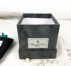 Small luxury square suede flower box velvet flower gift box supplier in EECA