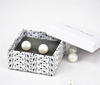 Custom small square jewelry pearl earring box with lid wholesale in EECA Factory