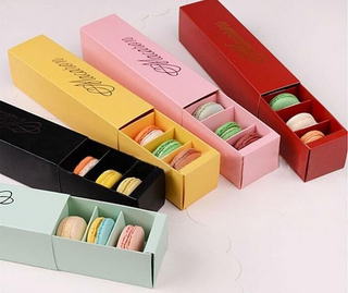 Maccaron drawer box/Maccaron packaging box/colorful Maccaron box in EECA
