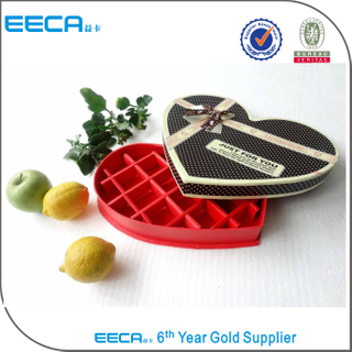 High quality heart shape box/Grid Chocolate Box/chocolate gifts box for hot sale in China