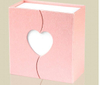 Rectangular gift box unique design pink customized wedding gift packaging box with heart shape