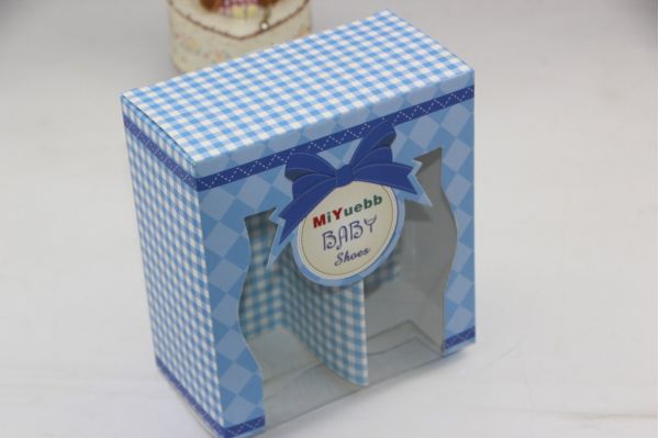Rectangular pvc gift box custom cute shoe packaging box/baby shoe box wholesale in EECA packaging