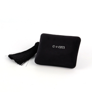 Custom Logo Luxury Gift Suede Velvet Travel Bracelet Jewelry Box Packaging Organizer Black Velvet Ring Jewelry Box with Tassel