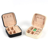 High-end Custom Pu Leather Zipper Travel Ring Earring Necklace Jewelry Organizer Packaging Boxes for Small Business with Logo
