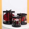 New Valentine's Day Transparent Pvc Round Windowed Portable Cake Flower Arrangement Gift Box