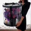 Custom Large Transparent PVC Round Rose Flower Bouquet Arrangement Decorative Packaging Box Wholesale