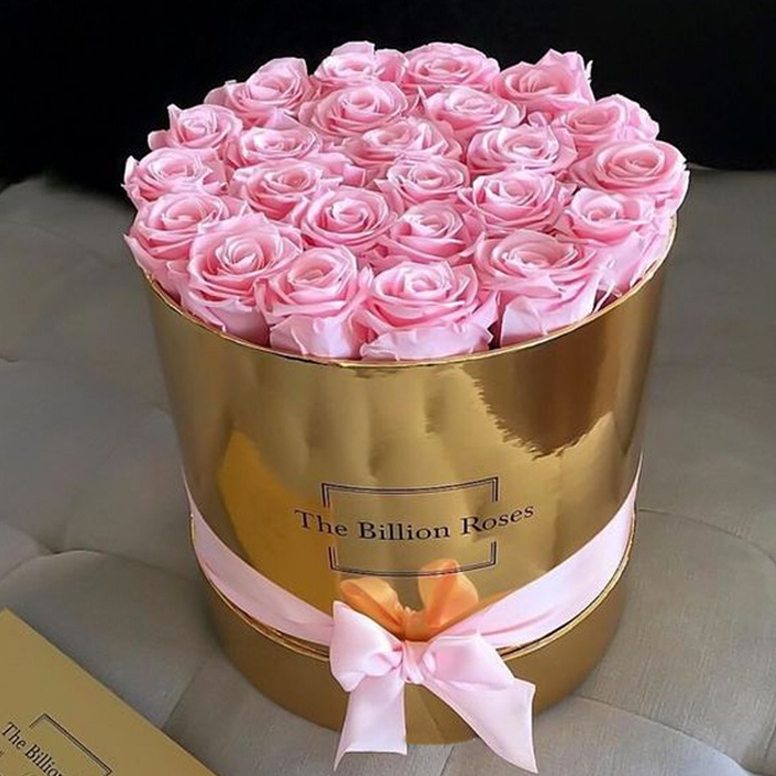 Hot Sale Round Paper Mother's Day Wedding Valentine's Christmas Day Preserved Rose Flower Bouquet Present Gift Packaging Box