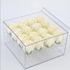 Customized Transparent Acrylic Valentine's Day Eternal Flower Storage Box Crystal Rose Flower Packaging Box
