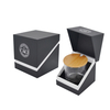 Custom Gold Foil Logo Black Paper Candle Box Packaging Jar Set Gift Shipping Candle Box with Inserts Luxury Candle Box