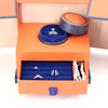New Style Custom Logo Paper Double Open Ring Earring Necklace Jewelry Set Gift Packaging Box with Drawer