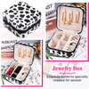 Travel Jewelery Case with Leopard Print Portable Small Travel Jewelry Organizer Box for Ring Earring Necklace Bracelet Organizer for Girls Women