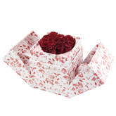 New Arrival Square Paper Double Open Surprise Preserved Rose Flower Gift Packaging Box for Valentine's Day