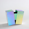 OEM Luxury Holographic Paper Necklace Earring Ring Gift Packaging Case Rigid Cardboard Double Open Door Jewelry Packaging Box