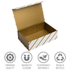 Customized Matte Stripe Deluxe Foldable Reusable Cardboard Magnetic Flip Lid Underwear Gift Boxes Paper Box Magnetic