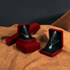 Luxury Dark Red Wedding Ring Velvet Box Jewelry Packaging Necklace Box Led Ring Packaging Jewelry Storage Box with LED Light