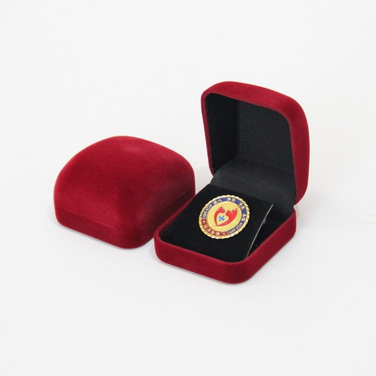 New Arrival Velvet Badge Packaging Box Brooch Gift Storage Box Commemorative Coin Collection Gift Box