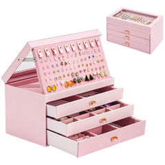 New Senior European Princess Large Capacity Jewelry Storage Case Multi Layer Drawer Jewelry Organizer Box